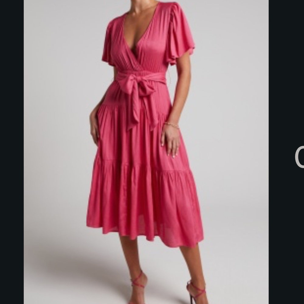 Showpo Elegant Pink Wrap Dress